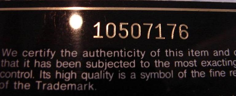 Real Chanel authenticity card number
