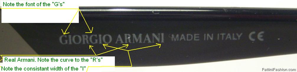 real armani glasses