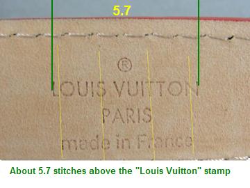 Louis Vuitton LV belt stitching
