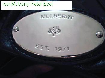 authentic Mulberry Poppy handbag logo