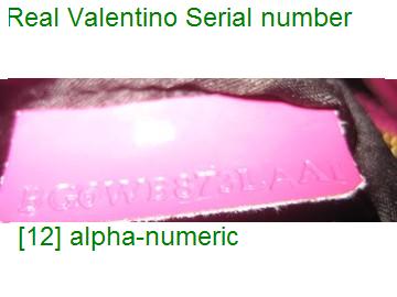 authentic Valentino serial number